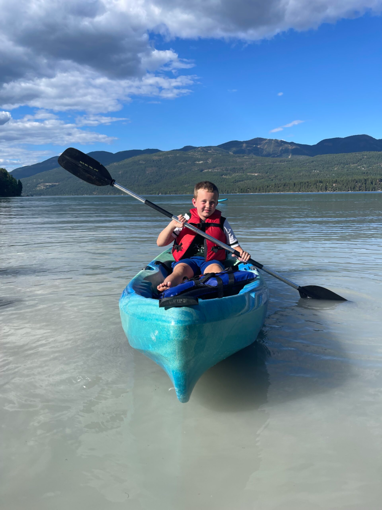 Boy on kayak at Whitefish Lake State Park from Sea Me Paddle