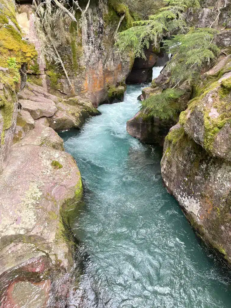 Beautiful Avalanche Creek Glacier Run Off