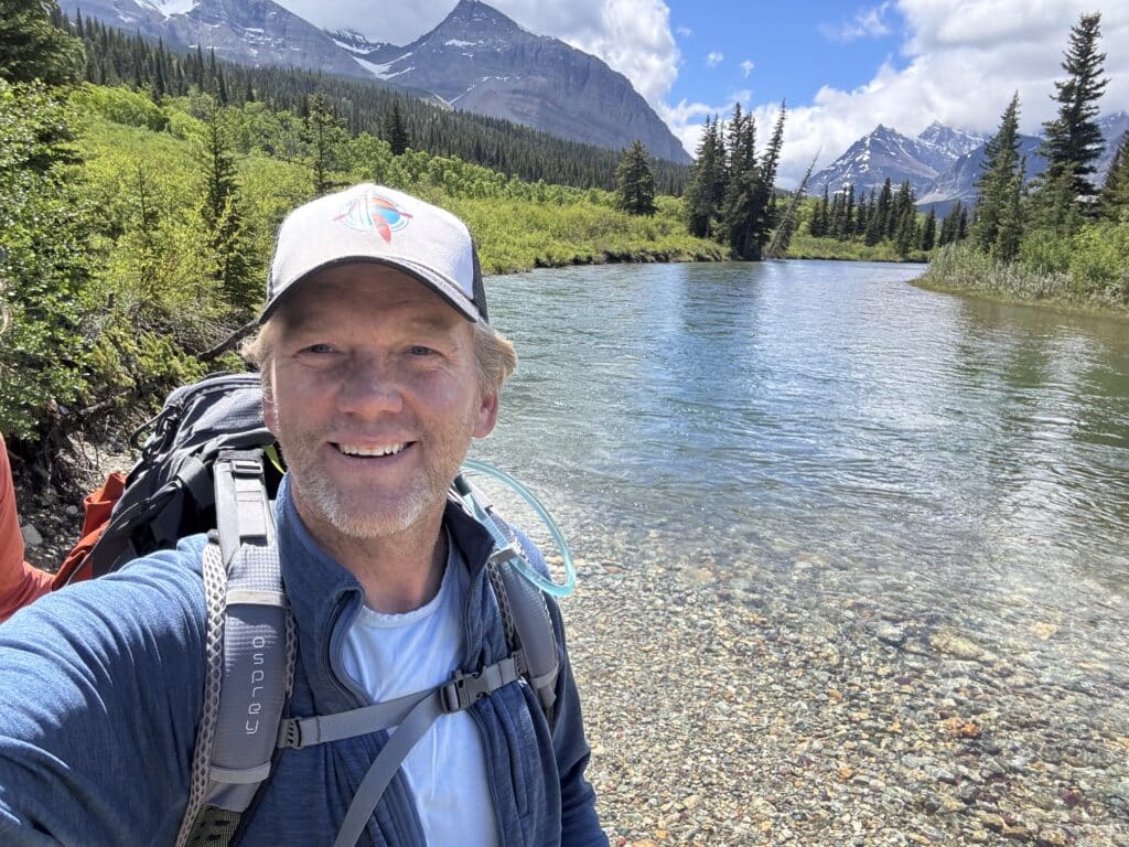 Justin Flake, head Guide at Tour Glacier, by Cosley Lake